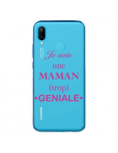 Coque Huawei P20 Lite Je suis une maman trop géniale Transparente - Laetitia