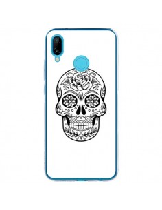 Coque Huawei P20 Lite Tête de Mort Mexicaine Noir - Laetitia