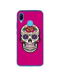 Coque Huawei P20 Lite Tête de Mort Mexicaine Rose Fushia...