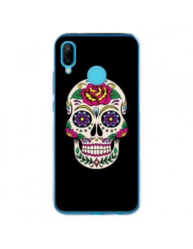 Coque Huawei P20 Lite Tête de Mort Mexicaine Multicolore Noir - Laetitia