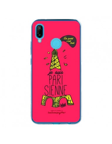 Coque Huawei P20 Lite Je suis Parisienne La Tour Eiffel Rose - Leellouebrigitte