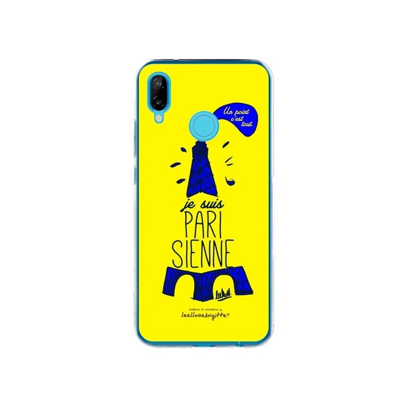 Coque Huawei P20 Lite Je suis Parisienne La Tour Eiffel Jaune - Leellouebrigitte