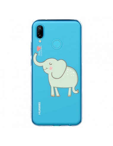 Coque Huawei P20 Lite Elephant Elefant Animal Coeur Love  Transparente - Petit Griffin