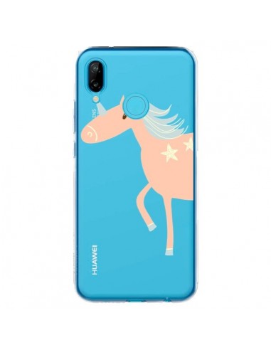 Coque Huawei P20 Lite Licorne Unicorn Rose Transparente - Petit Griffin