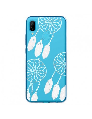 Coque Huawei P20 Lite Attrape Rêves Blanc Dreamcatcher Triple Transparente - Petit Griffin