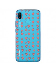 Coque Huawei P20 Lite Coeurs Heart Love Amour Rouge...