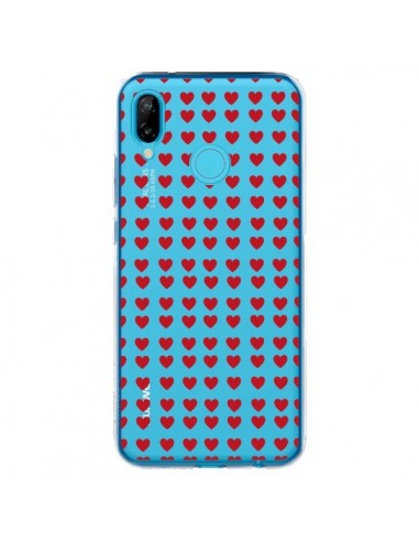 Coque Huawei P20 Lite Coeurs Heart Love Amour Red Transparente - Petit Griffin