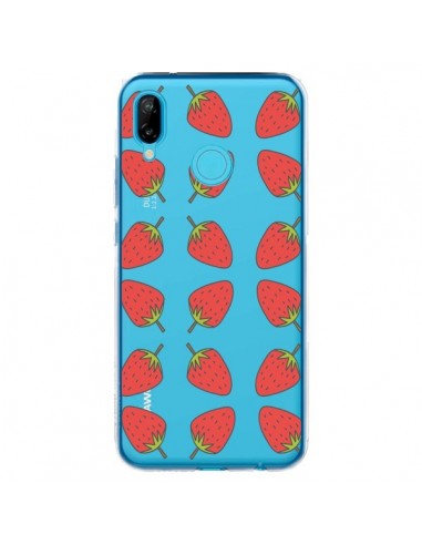 Coque Huawei P20 Lite Fraise Fruit Strawberry Transparente - Petit Griffin