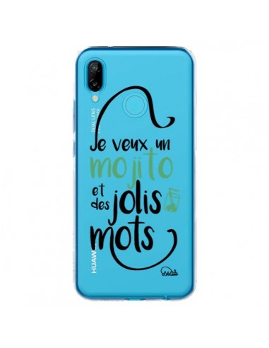 Coque Huawei P20 Lite Je veux un mojito et des jolis mots Transparente - Lolo Santo