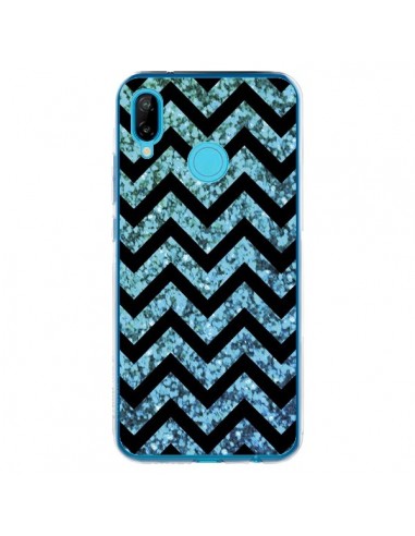 Coque Huawei P20 Lite Chevron Aqua Sparkle Triangle Azteque - Mary Nesrala