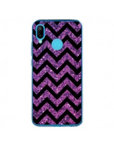 Coque Huawei P20 Lite Chevron Purple Sparkle Triangle...