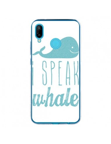 Coque Huawei P20 Lite I Speak Whale Baleine Bleu - Mary Nesrala