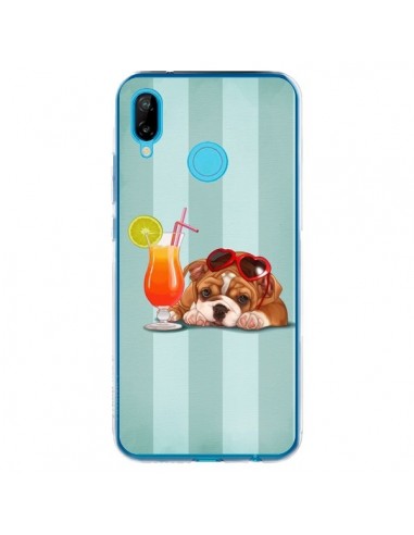 Coque Huawei P20 Lite Chien Dog Cocktail Lunettes Coeur - Maryline Cazenave