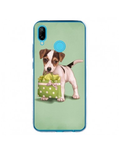 Coque Huawei P20 Lite Chien Dog Shopping Sac Pois Vert - Maryline Cazenave