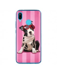 Coque Huawei P20 Lite Chien Dog Fashion Collier Perles...