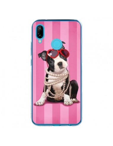 Coque Huawei P20 Lite Chien Dog Fashion Collier Perles Lunettes Coeur - Maryline Cazenave