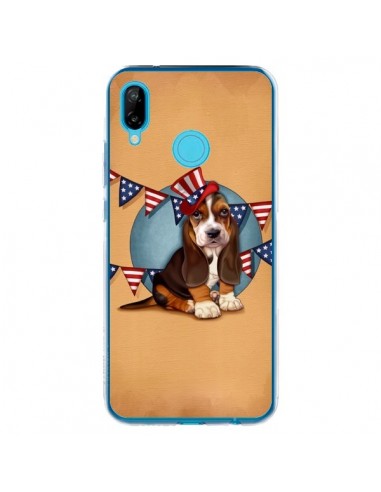 Coque Huawei P20 Lite Chien Dog USA Americain - Maryline Cazenave