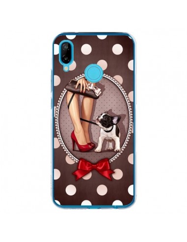 Coque Huawei P20 Lite Lady Jambes Chien Dog Pois Noeud papillon - Maryline Cazenave