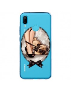 Coque Huawei P20 Lite Lady Jambes Chien Bulldog Dog Noeud...
