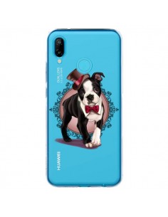 Coque Huawei P20 Lite Chien Bulldog Dog Gentleman Noeud...