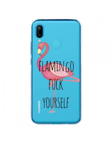 Coque Huawei P20 Lite Flamingo Fuck Transparente - Maryline Cazenave