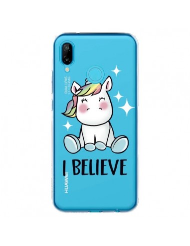 Coque Huawei P20 Lite Licorne I Believe Transparente - Maryline Cazenave