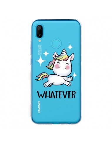 Coque Huawei P20 Lite Licorne Whatever Transparente - Maryline Cazenave