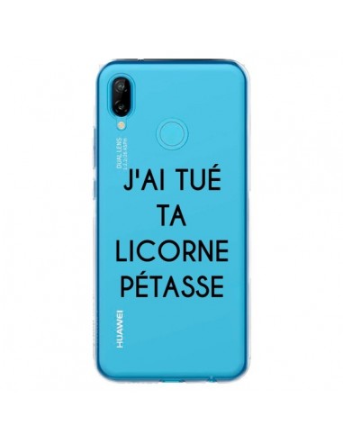 Coque Huawei P20 Lite Tué Licorne Pétasse Transparente - Maryline Cazenave