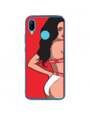 Coque Huawei P20 Lite Pop Art Femme Rouge - Mikadololo