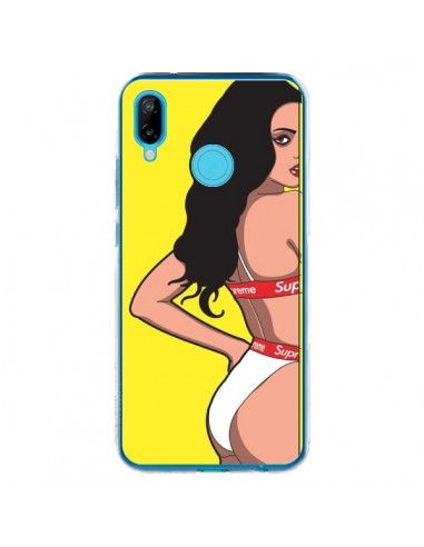 Coque Huawei P20 Lite Pop Art Femme Jaune - Mikadololo