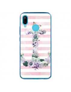 Coque Huawei P20 Lite Ancre Rose Fleurs Navire - Monica...