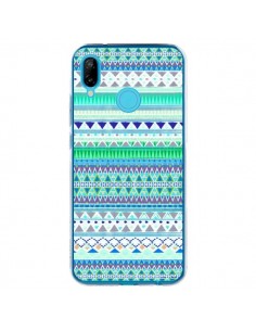 Coque Huawei P20 Lite Chenoa Bleu Azteque - Monica Martinez