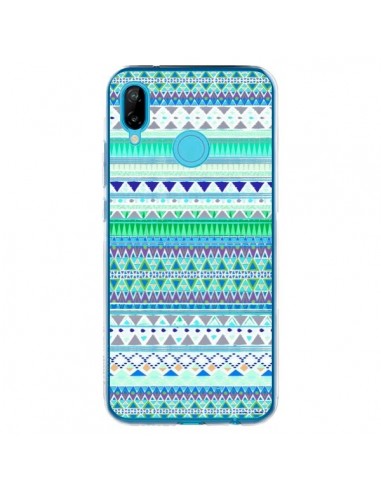 Coque Huawei P20 Lite Chenoa Bleu Azteque - Monica Martinez