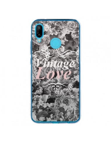 Coque Huawei P20 Lite Vintage Love Noir Flower - Monica Martinez