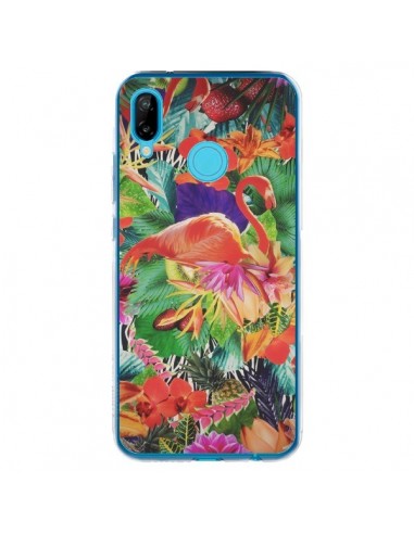 Coque Huawei P20 Lite Tropical Flamant Rose - Monica Martinez