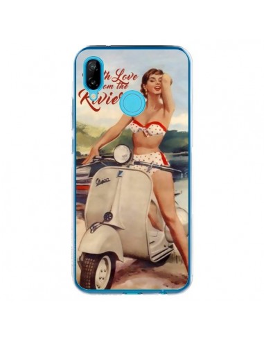 Coque Huawei P20 Lite Pin Up With Love From the Riviera Vespa Vintage - Nico