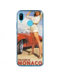 Coque Huawei P20 Lite Welcome to Monaco Vintage Pin Up -...