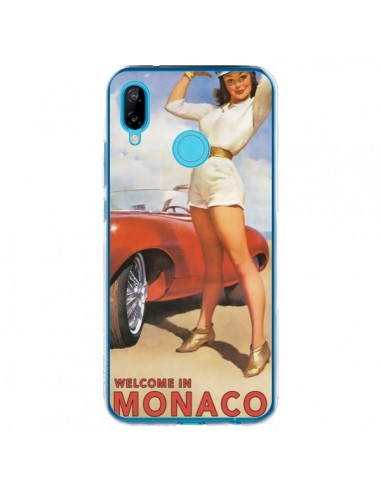 Coque Huawei P20 Lite Welcome to Monaco Vintage Pin Up - Nico