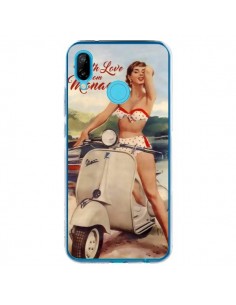 Coque Huawei P20 Lite Pin Up With Love From Monaco Vespa...
