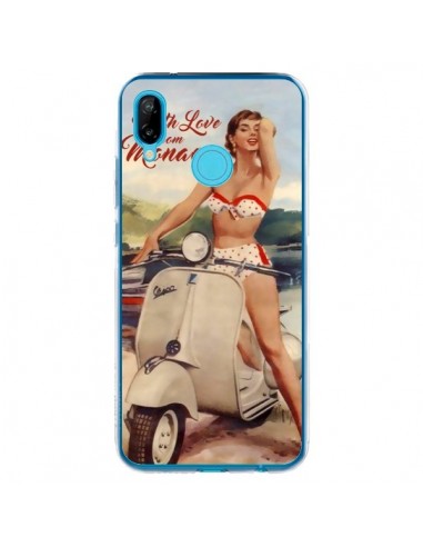Coque Huawei P20 Lite Pin Up With Love From Monaco Vespa Vintage - Nico