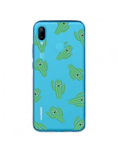 Coque Huawei P20 Lite Chute de Cactus Smiley Transparente - Nico