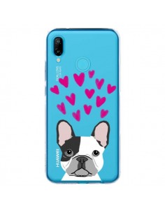 Coque Huawei P20 Lite Bulldog Français Coeurs Chien...