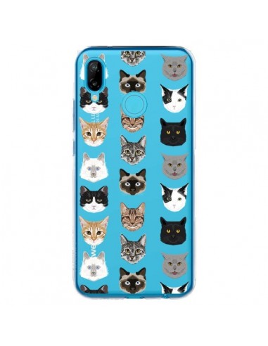 Coque Huawei P20 Lite Chats Transparente - Pet Friendly