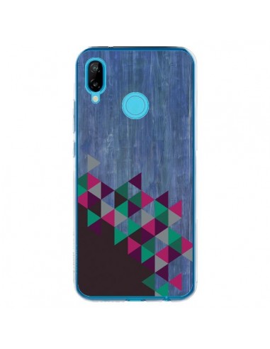 Coque Huawei P20 Lite Wood Bois Azteque Triangles Archiwoo - Pura Vida