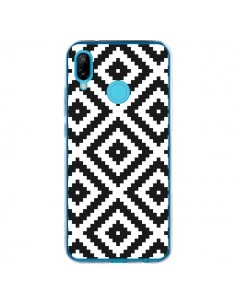 Coque Huawei P20 Lite Diamond Chevron Black and White -...
