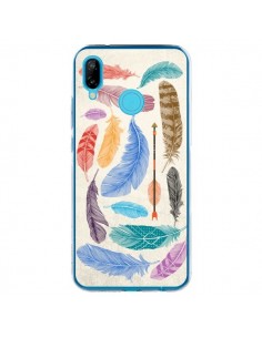 Coque Huawei P20 Lite Feather Plumes Multicolores -...