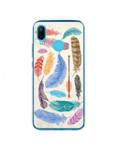 Coque Huawei P20 Lite Feather Plumes Multicolores - Rachel Caldwell