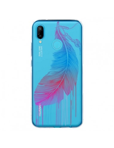 Coque Huawei P20 Lite Plume Feather Arc en Ciel Transparente - Rachel Caldwell