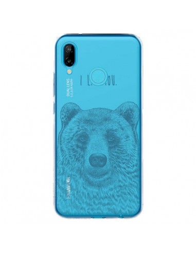 Coque Huawei P20 Lite I Love You Bear Ours Ourson Transparente - Rachel Caldwell