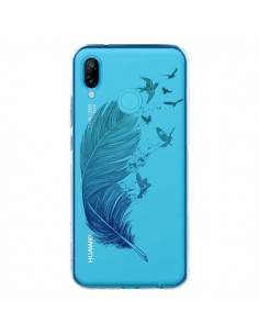 Coque Huawei P20 Lite Plume Feather Fly Away Transparente...